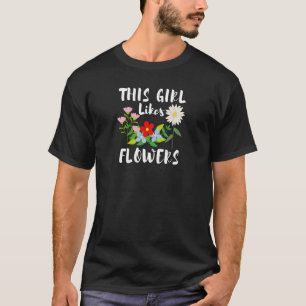 Camiseta Menina Gosta de Flores Jardineiro Natureza Florist
