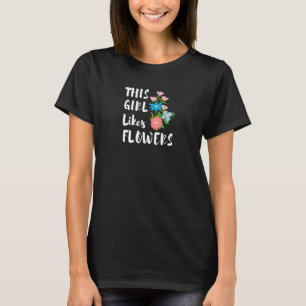 Camiseta Menina Gosta de Florista de Jardinagem Natureza Fl