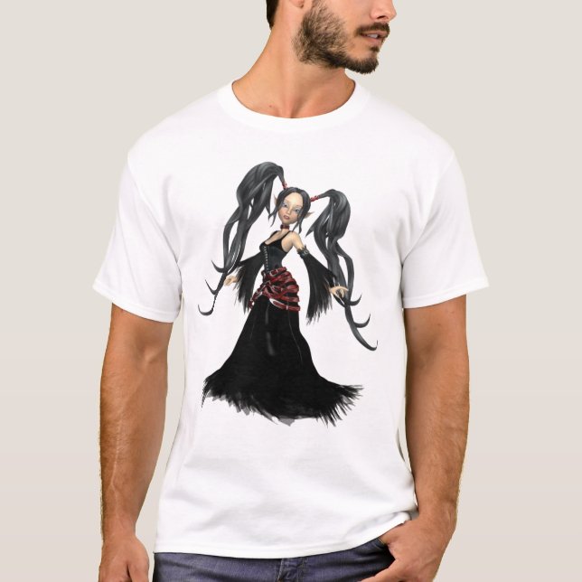 Camiseta Menina gótico (Frente)