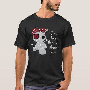 Camiseta Menina Halloween Eu estive pensando em você Voodo