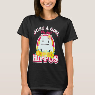 Camiseta Menina Hipopótamo & Vaca Marinha Rinoceronte Menin