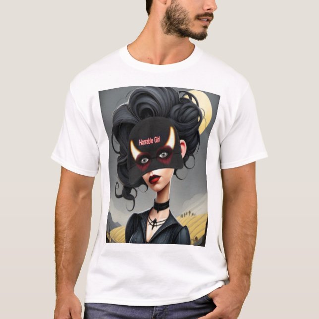 Camiseta Menina horrível fofa (Frente)
