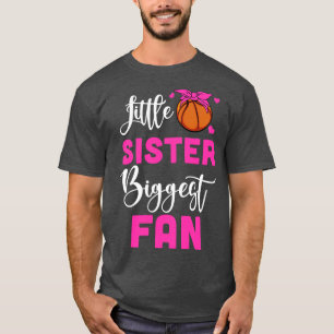 Camiseta Menina Irmã Maior Fã de Basquete