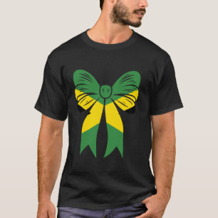 Camiseta Menina Jamaica Coquete Laço Fita Orgulho Bandeira
