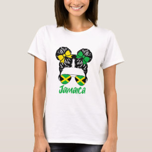 Camiseta Menina Jamaicana Coqueiro Desarrumado Jamaica Féri