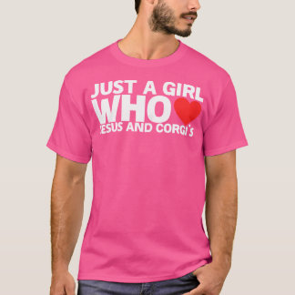 Camiseta Menina Jesus Corgi Cão-Pão-Pato-Pato Adorava-Nos