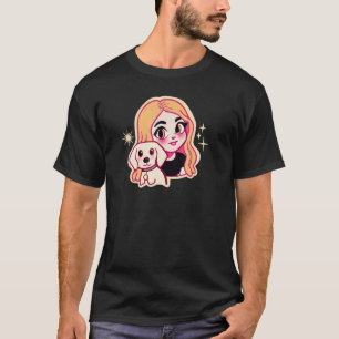 Camiseta Menina Labrador Cachorro Retro Princesa Retriever