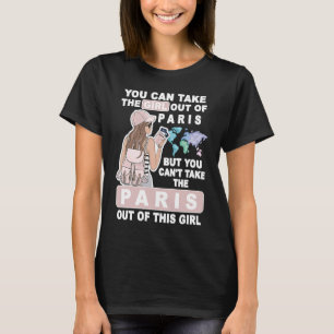 Camiseta Menina legal de Paris Orgulhosa
