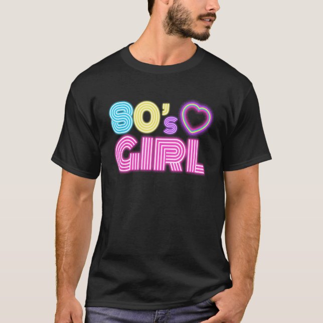 Camiseta Menina legal dos anos 80 para mulheres Retro de An (Frente)