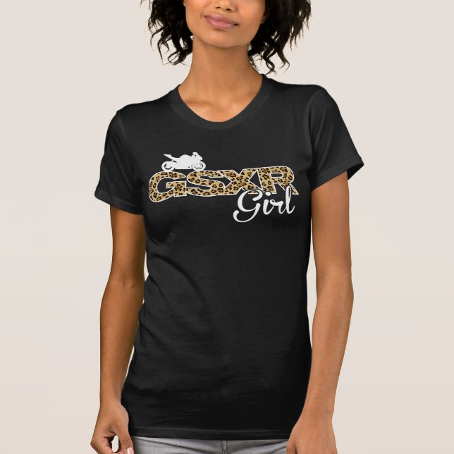 Camiseta Menina-Leopardo de GSXR com impressão traseiro (Frente)