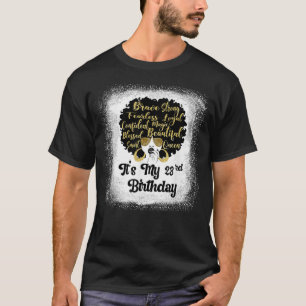 Camiseta Menina Leopardo Melanina De 23 Anos É Meu Anivers