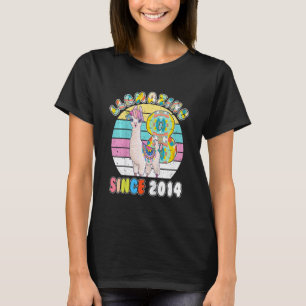 Camiseta Menina Lhama Crianças 8 Anos Llamazing Alpaca Aniv