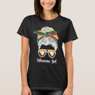 Camiseta Menina lituana Cólvora Lituânia Bandeira Lituana
