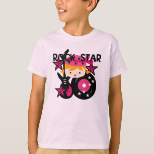 Camiseta Menina loura da estrela do rock