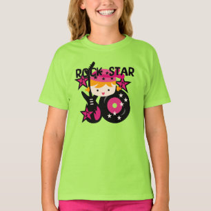 Camiseta Menina loura da estrela do rock