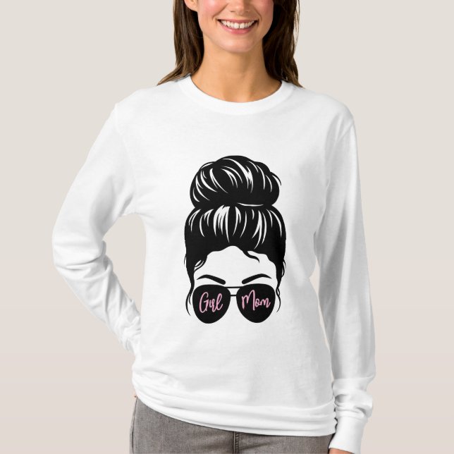 Camiseta Menina Mãe T-Shirt | Mãe / Mamãe / Mama / Bestie (Frente)