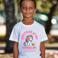 Menina mágica unicórnio brilhante aniversário irmã