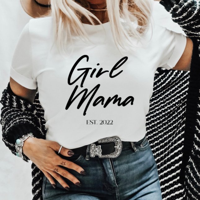 Camiseta Menina Mama Personalizada No Ano Passado Mínima Ma (Criador carregado)