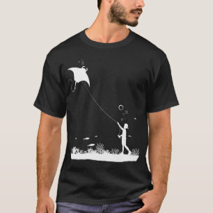 Camiseta menina / menino submarino asa-delta peixe-diabo