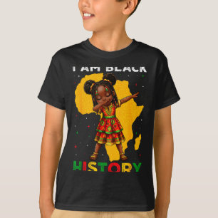 Camiseta Menina Mês da História Negra Afro-Americana Afro