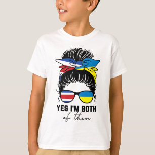 Camiseta Menina Metade Costarriquenha Metade Ucraniana Cost