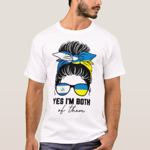 Camiseta Menina Metade Nicaraguense Metade Ucraniana Nicará