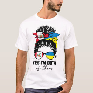 Camiseta Menina Metade Peruana Metade Ucraniana Peru Ucrâni