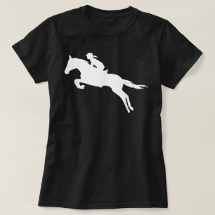 Camiseta Menina Montando Caçador De Caça Inglês Fofo