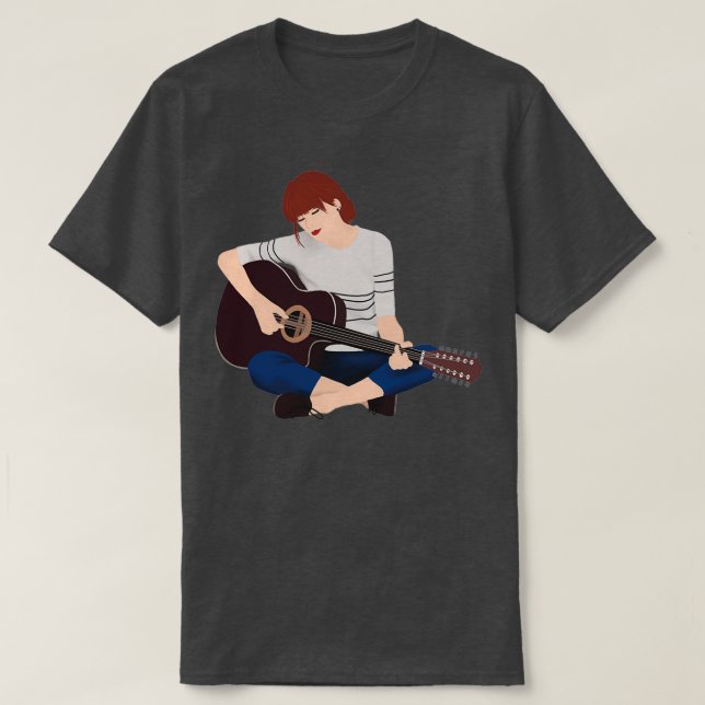 Camiseta Menina musical (Frente do Design)