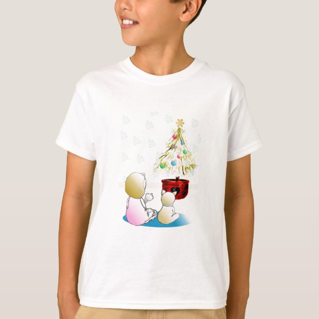 Camiseta Menina na véspera de Natal (Frente)
