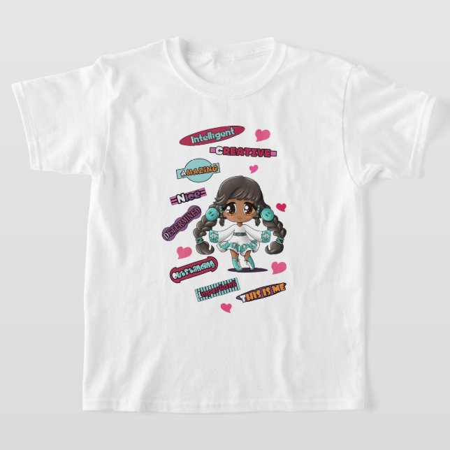 Camiseta Menina Nativa Americana Bonita E Feliz (Postura )