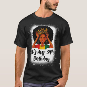 Camiseta Menina Negra de 34 anos é minha 34