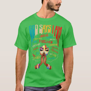 Camiseta Menina Negra Diz Que Sou A Mãe Da História Da Mela