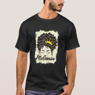 Camiseta Menina Negra Magia Afro-Americana Melanin Natu