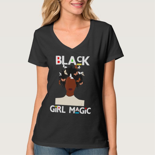 Camiseta Menina Negra Mágica Afro Mulher Sista Melanin Wome (Frente)