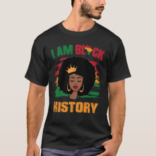 Camiseta Menina Negra Melanina Americana Africana Eu Sou Ne