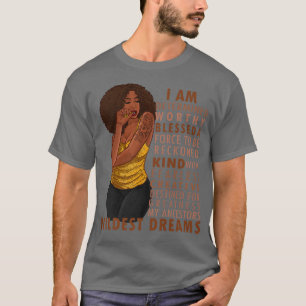 Camiseta Menina Negra Melanina Menina Negra História Mês