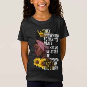 Camiseta Menina negra Mês Menina africana Afro I Am T