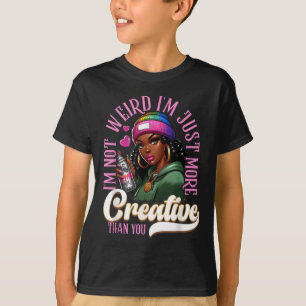 Camiseta Menina Negra Não Sou Estranha Sou Apenas Mais Cria