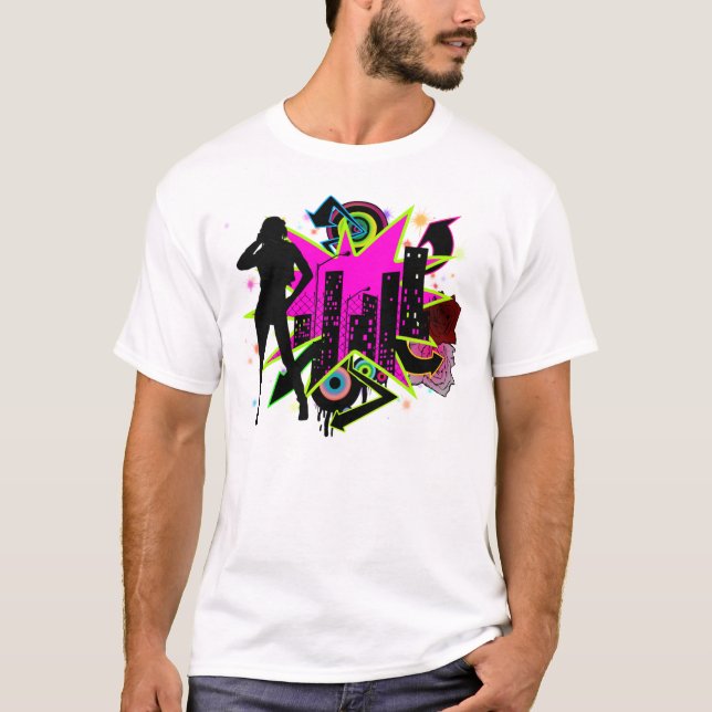 Camiseta Menina no t-shirt da cidade (Frente)