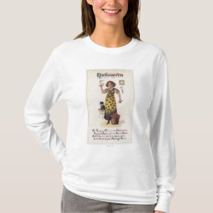Camiseta Menina no vestido do gato preto com gato preto