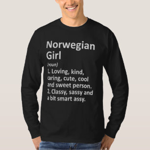 Camiseta Menina Norueguesa, Noruega Funny Country Home Root