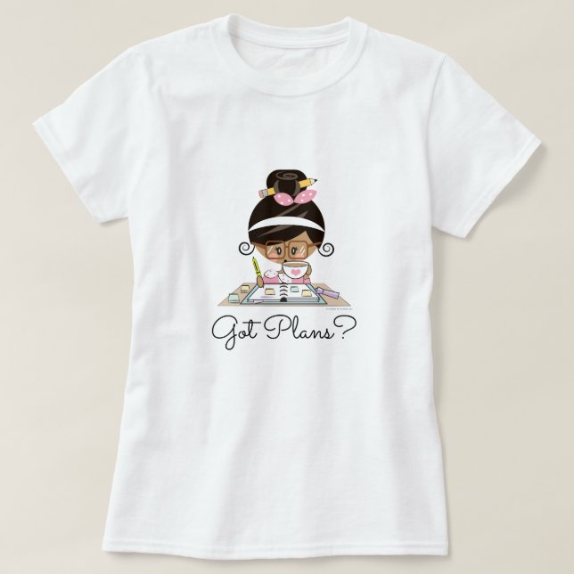 Camiseta Menina obtida do planejador dos planos pele da (Frente do Design)