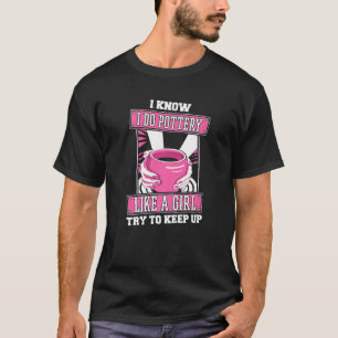 Camiseta Menina Oleira Cerâmica Argila Trabalho Manual - Ol