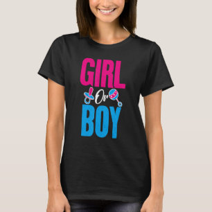 Camiseta Menina Ou Menino Em Breve Para Ser Pais De Rosa Ou