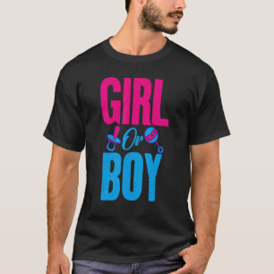 Camiseta Menina Ou Menino Em Breve Para Ser Pais De Rosa Ou