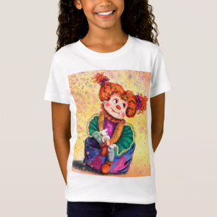 Camiseta Menina Palhaçada - Circo Feliz - Pintura Divertid