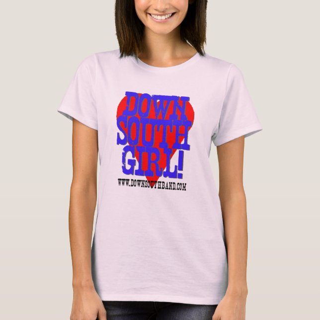 Camiseta Menina para baixo sul (Frente)