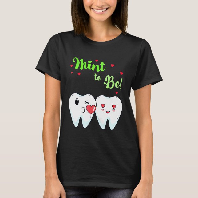 Camiseta Menina Para Ser Engraçada Dentista Dente Dente De  (Frente)
