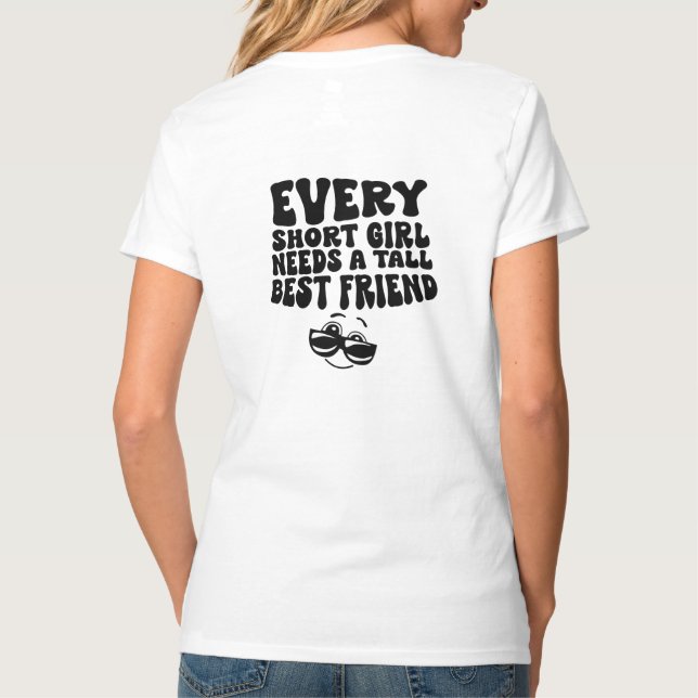 Camiseta Menina Pequena Alta Amiga (Verso)